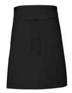 Link Kitchen Wear Bistro-Schürze mit verstärkten Nähten – Black