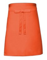 Link Kitchen Wear Bistro-Schürze mit verstärkten Nähten, White 90 x 50 cm, X964 – Orange