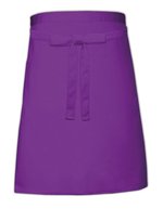 Link Kitchen Wear Bistro-Schürze mit verstärkten Nähten, White 90 x 50 cm, X964 – Purple