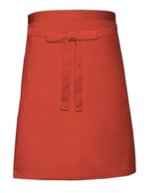 Link Kitchen Wear Bistro-Schürze mit verstärkten Nähten, White 90 x 50 cm, X964 – Terracotta (ca. Pantone 4840)