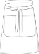 Link Kitchen Wear Bistro-Schürze mit Fronttasche, 240 g/m², White 90 x 50 cm, X964T – Bild 3