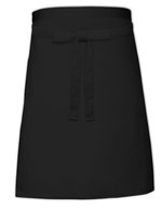 Link Kitchen Wear Bistro-Schürze mit Fronttasche, 240 g/m² – Black