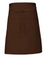 Link Kitchen Wear Bistro-Schürze mit Fronttasche, 240 g/m² – Brown