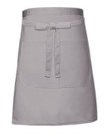 Link Kitchen Wear Bistro-Schürze mit Fronttasche, 240 g/m², White 90 x 50 cm, X964T – Mouse Grigio
