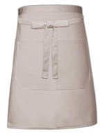 Link Kitchen Wear Bistro-Schürze mit Fronttasche, 240 g/m², White 90 x 50 cm, X964T – Sabbia
