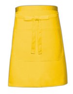 Link Kitchen Wear Bistro-Schürze mit Fronttasche, 240 g/m², White 90 x 50 cm, X964T – Giallo