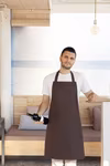 Link Kitchen Wear Bib Apron with Reinforced Seams 73x80 cm – Dark Grey (ca. Pantone 431)