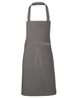 Link Kitchen Wear Latzschürze mit verstärkten Nähten 73x80 cm, White 73 x 80 cm, X965 – Grigio scuro (ca. Pantone 431)
