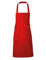 Link Kitchen Wear Latzschürze mit verstärkten Nähten 73x80 cm, White 73 x 80 cm, X965 – Rosso