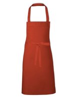 Link Kitchen Wear Latzschürze mit verstärkten Nähten 73x80 cm, White 73 x 80 cm, X965 – Terracotta (ca. Pantone 4840)