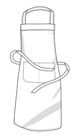 Link Kitchen Wear Latzschürze mit Vordertasche, Terracotta (ca. Pantone 4840) 73 x 80 cm, X967 – Bild 3