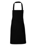 Link Kitchen Wear Latzschürze mit Vordertasche – Black