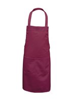 Link Kitchen Wear Latzschürze mit Vordertasche – Bordeaux
