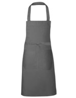 Link Kitchen Wear Latzschürze mit Vordertasche, Terracotta (ca. Pantone 4840) 73 x 80 cm, X967 – Gris fonce (ca. Pantone 431)