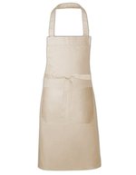 Link Kitchen Wear Latzschürze mit Vordertasche, Terracotta (ca. Pantone 4840) 73 x 80 cm, X967 – Naturel (ca. Pantone 7499)