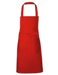 Link Kitchen Wear Bib Apron with Front Pocket, Terracotta (ca. Pantone 4840) 73 x 80 cm, X967 – Red