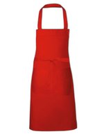 Link Kitchen Wear Latzschürze mit Vordertasche, Terracotta (ca. Pantone 4840) 73 x 80 cm, X967 – Rouge