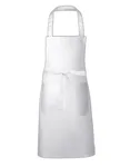 Link Kitchen Wear Bib Apron with Front Pocket, Terracotta (ca. Pantone 4840) 73 x 80 cm, X967 – White