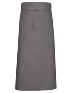 Link Kitchen Wear Bistroschürze aus Polyester-Baumwolle, waschbar, Natural (ca. Pantone 7499) 100 x 100 cm, X968 – Dark Grey (ca. Pantone 431)