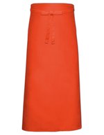 Link Kitchen Wear Bistroschürze aus Polyester-Baumwolle, waschbar, Natural (ca. Pantone 7499) 100 x 100 cm, X968 – Orange