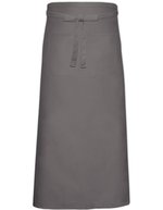 Link Kitchen Wear Bistro-Schürze mit Fronttasche, 100x100 cm, Natural (ca. Pantone 7499) 100 x 100 cm, X968T – Grigio scuro (ca. Pantone 431)