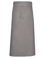 Link Kitchen Wear Bistro-Schürze mit Fronttasche, 100x100 cm, Natural (ca. Pantone 7499) 100 x 100 cm, X968T – Mouse Grigio