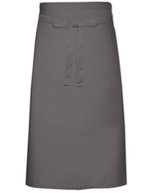 Link Kitchen Wear Bistroschürze Pastellfarben, Pflegeleicht, Kurzschnitt, White 100 x 70 cm, X970 – Gris fonce (ca. Pantone 431)