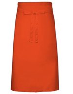 Link Kitchen Wear Bistroschürze Pastellfarben, Pflegeleicht, Kurzschnitt, White 100 x 70 cm, X970 – Orange