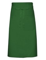 Link Kitchen Wear Kochschürze mit Tasche und Twill-Muster, White 100 x 70 cm, X970T – Bottle Green