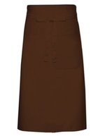 Link Kitchen Wear Kochschürze mit Tasche und Twill-Muster, White 100 x 70 cm, X970T – Brown