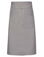 Link Kitchen Wear Kochschürze mit Tasche und Twill-Muster, White 100 x 70 cm, X970T – Mouse Grey