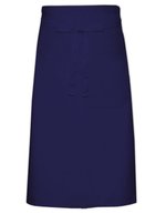 Link Kitchen Wear Kochschürze mit Tasche und Twill-Muster, White 100 x 70 cm, X970T – Navy