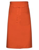 Link Kitchen Wear Kochschürze mit Tasche und Twill-Muster, White 100 x 70 cm, X970T – Orange