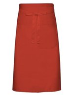 Link Kitchen Wear Kochschürze mit Tasche und Twill-Muster, White 100 x 70 cm, X970T – Terracotta (ca. Pantone 4840)