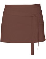 Link Kitchen Wear Tablier de bar bistro avec trois poches, White 60 x 30 cm, X983 – Marron (ca. Pantone 476)