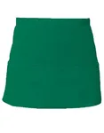 Link Kitchen Wear Grembiule da Bistrot e Bar con Tre Tasche, White 60 x 30 cm, X983 – Emerald (ca. Pantone 341)