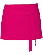 Link Kitchen Wear Tablier de bar bistro avec trois poches, White 60 x 30 cm, X983 – Rose vif (ca. Pantone 241c)