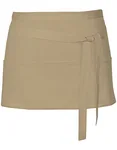 Link Kitchen Wear Grembiule da Bistrot e Bar con Tre Tasche, White 60 x 30 cm, X983 – Khaki (ca. Pantone 7503)