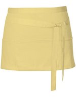 Link Kitchen Wear Tablier de bar bistro avec trois poches, White 60 x 30 cm, X983 – Citron (ca. Pantone 127)