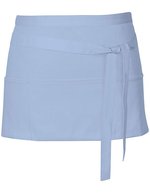 Link Kitchen Wear Tablier de bar bistro avec trois poches, White 60 x 30 cm, X983 – Bleu clair (ca. Pantone 2708)