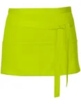 Link Kitchen Wear Grembiule da Bistrot e Bar con Tre Tasche, White 60 x 30 cm, X983 – Lime (ca. Pantone 382)