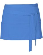 Link Kitchen Wear Tablier de bar bistro avec trois poches, White 60 x 30 cm, X983 – Midblue (ca. Pantone 2718)