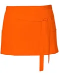 Link Kitchen Wear Grembiule da Bistrot e Bar con Tre Tasche, White 60 x 30 cm, X983 – Orange (ca. Pantone 1655)