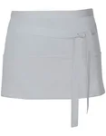 Link Kitchen Wear Grembiule da Bistrot e Bar con Tre Tasche, White 60 x 30 cm, X983 – Pale Grey (Silver) (ca. Pantone 428)