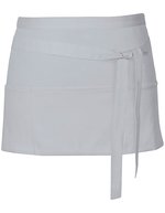Link Kitchen Wear Tablier de bar bistro avec trois poches, White 60 x 30 cm, X983 – Gris pale (Argent) (ca. Pantone 428)