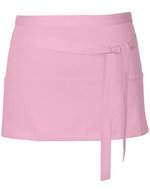 Link Kitchen Wear Tablier de bar bistro avec trois poches, White 60 x 30 cm, X983 – Rose (ca. Pantone 1895)