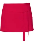 Link Kitchen Wear Grembiule da Bistrot e Bar con Tre Tasche, White 60 x 30 cm, X983 – Red (ca. Pantone 200)