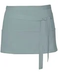 Link Kitchen Wear Grembiule da Bistrot e Bar con Tre Tasche, White 60 x 30 cm, X983 – Sage (ca. Pantone 5497)