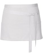 Link Kitchen Wear Tablier de bar bistro avec trois poches, White 60 x 30 cm, X983 – Blanc