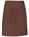 Link Kitchen Wear Bistro-Barschürze aus strapazierfähigem Twill, Emerald (ca. Pantone 341) 70 x 50 cm, X984 – Brown (ca. Pantone 476)
